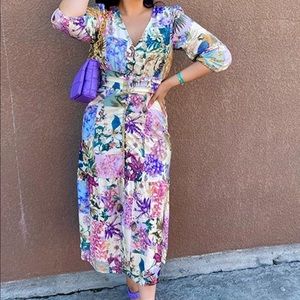 Multicolor Floral Print Dress
